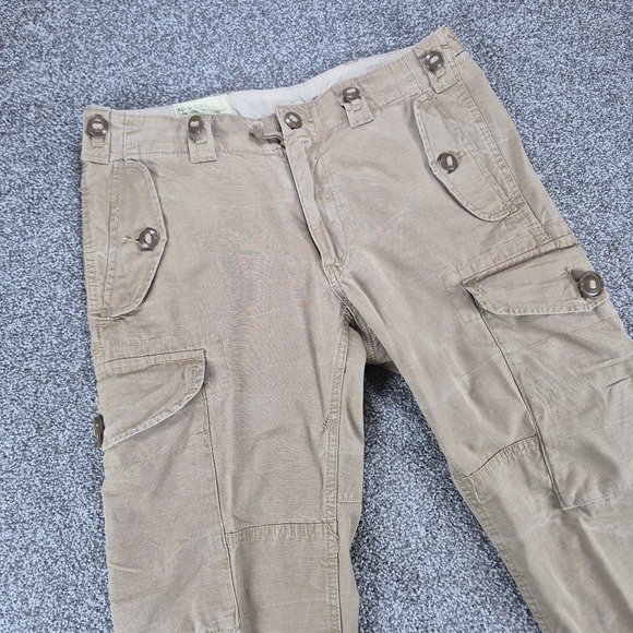 Vintage Polo Ralph Lauren RLPC OG-107 GS Combat Trousers Mens 32x30 Khaki